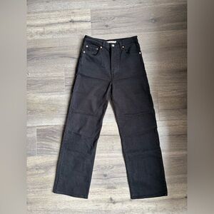 Levi's Men's Dark Black Straight Jeans
